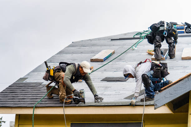Professional Gutter Installation technician working in Homer, AK